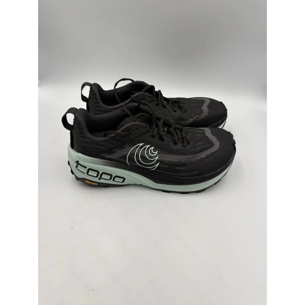 Topo Athletic Vista Max Cushion Trail Running Shoes Black Mint Mens 8.5  10